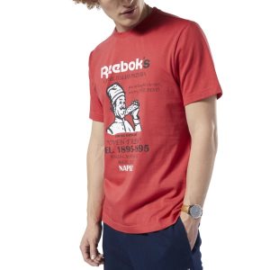 Reebok Classic International Pizza T Shirt Herren - Rot - DE 583-TUB